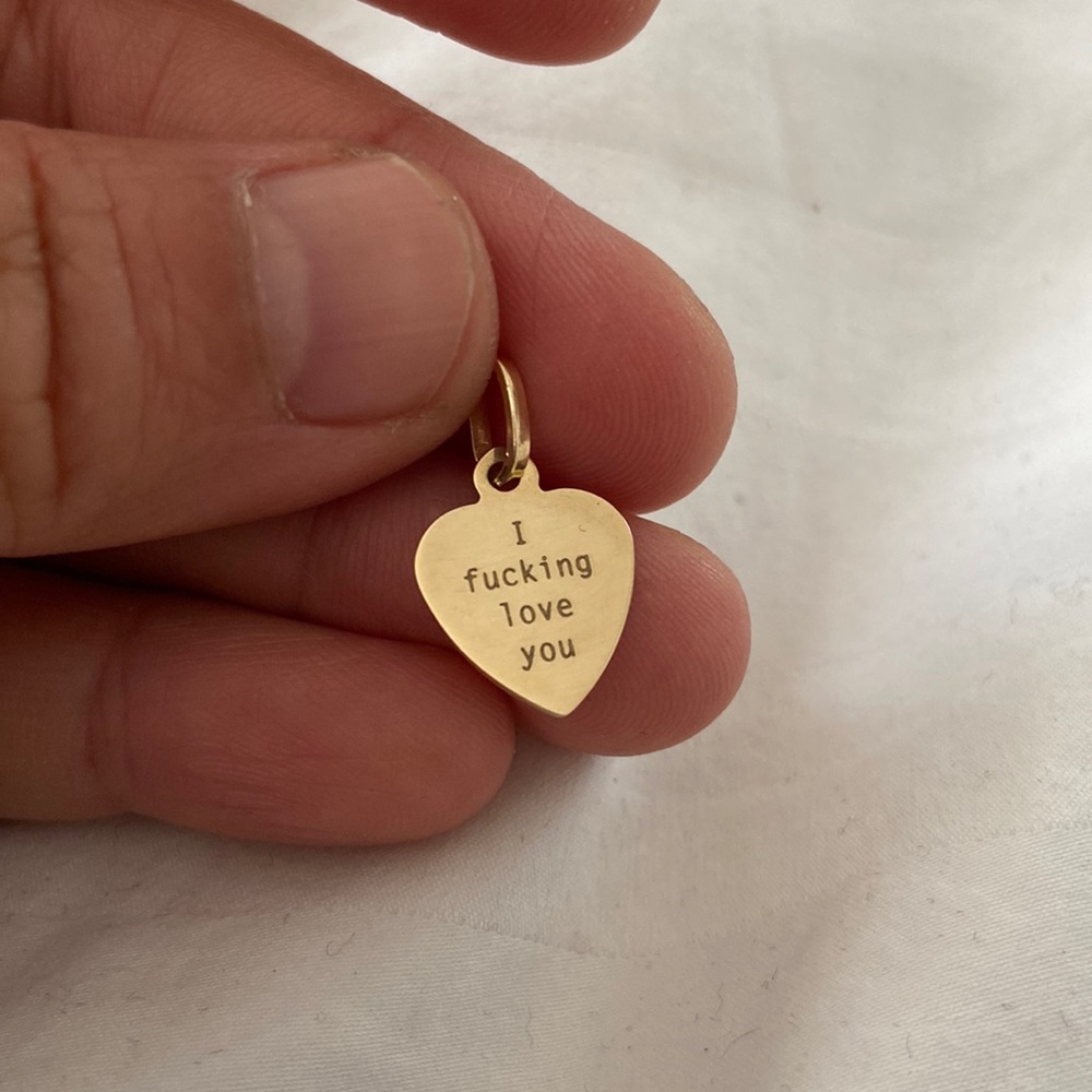 Heart charm 14k